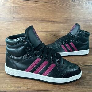 Adidas Top Ten Black Leather High Top Sneakers Women’s Size 7 Shoes